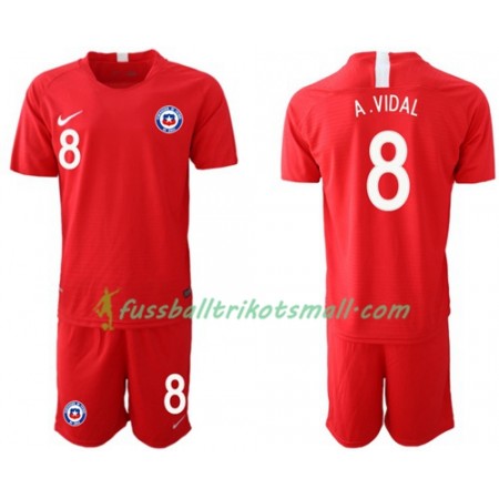 Fußballtrikots Chile A. VIDAL 8 Kinder 2018-2019 Kurzarm Heimtrikotsatz kaufen